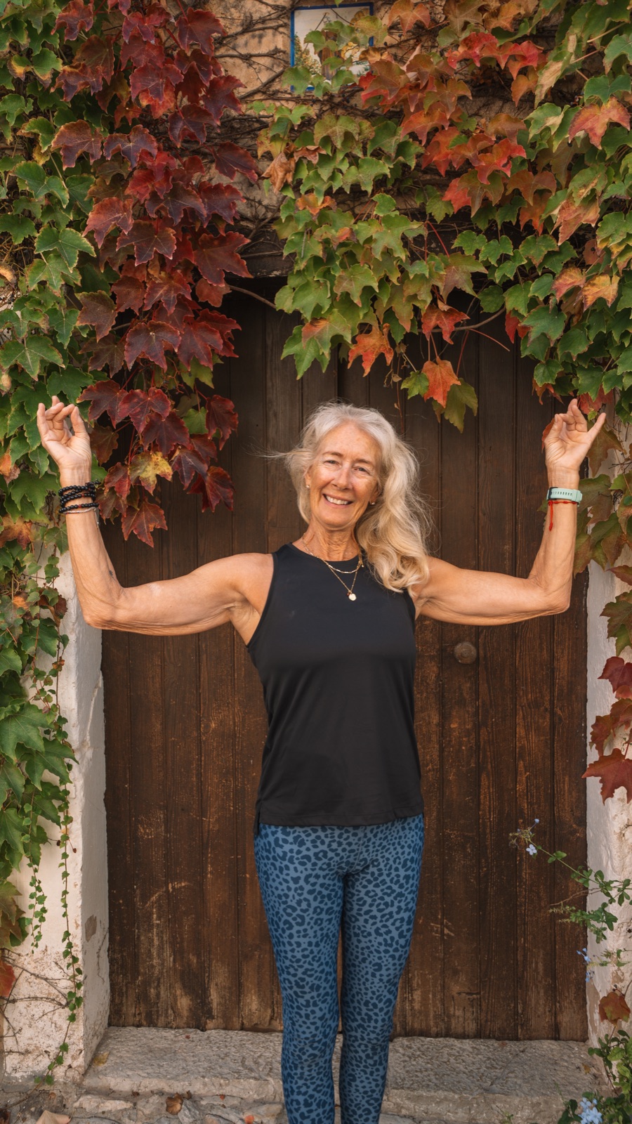 Gail Britz practising yoga